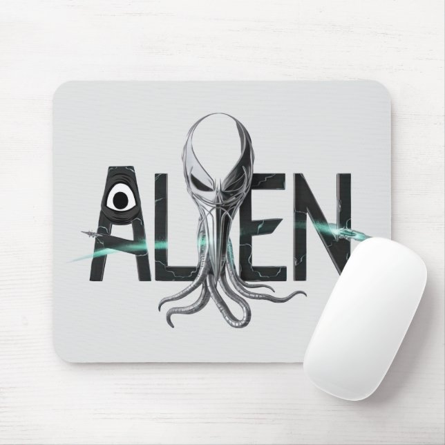 Mousepad Texto de Alienígena de Espaço (Com mouse)