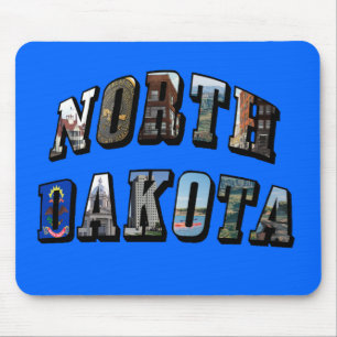 Mousepad Texto de Imagem de Dakota do Norte