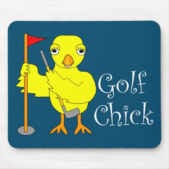 Mousepad Texto do Pintinho de Golfe (Frente)