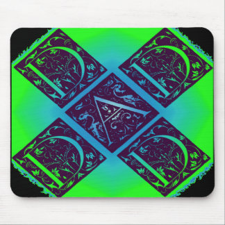 Mousepad Texto do Rico do pai Plano de fundo azul verde