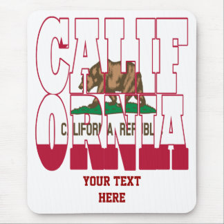 Mousepad Texto do sinalizador do estado da Califórnia