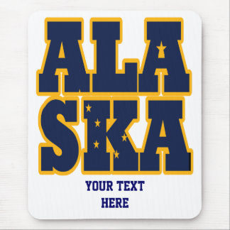 Mousepad Texto do sinalizador Estado do Alasca