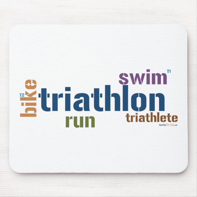 Mousepad Texto do Triathlon (Frente)