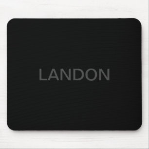 Mousepad Texto Editável Moderno Cinza Escuro e Preto