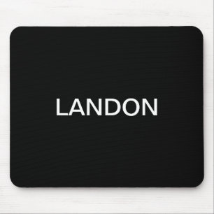 Mousepad Texto Editável Moderno   Preto e branco