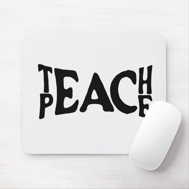 Mousepad Texto "Ensinar Paz" Em Branco (Com mouse)