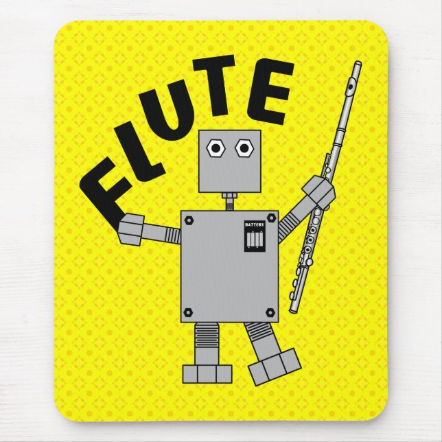 Mousepad Texto Flute Robot (Frente)