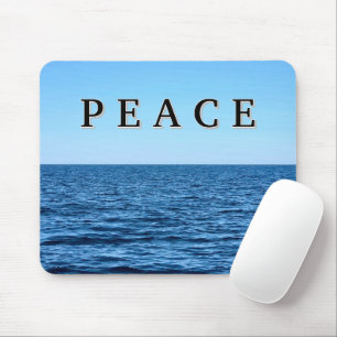Mousepad Texto PEACE No Lago Azul Michigan