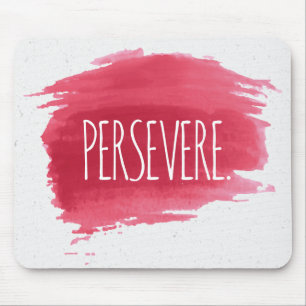 Mousepad Texto PERSEVERO No Suporte Do Mouse De Pintura Ver