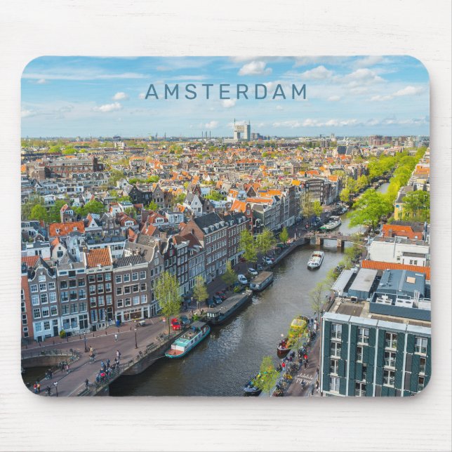 Mousepad Texto personalizado Amsterdã (Frente)
