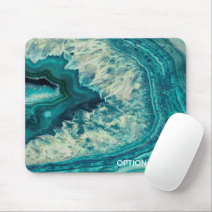 Mousepad Texto Personalizado de Cristal de Agato de Geodo T