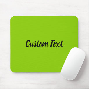 Mousepad Texto Personalizado em Verde Lima com Letra Preta
