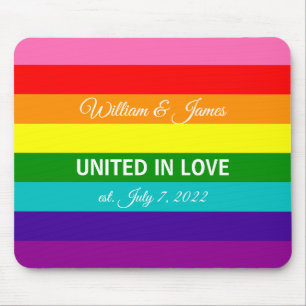 Mousepad Texto Personalizado LGBT do Sinalizador do Arco-Í