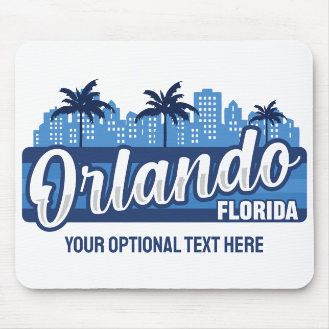 Mousepad Texto Personalizado Orlando Flórida (Frente)