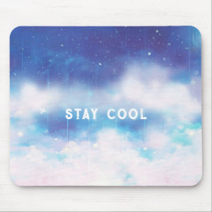 Mousepad Texto Personalizado - Pad do Mouse Nébula Azul Azu