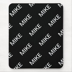 Mousepad Texto Personalizável Preto e Branco Moderno e Ne