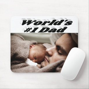 Mousepad Texto preto da Foto do pai