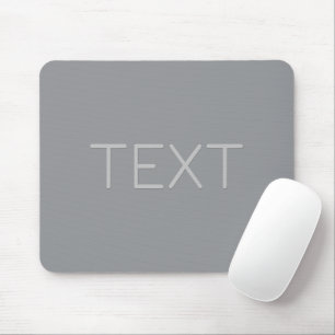 Mousepad Texto Simples 3 Dimensionável Cinza