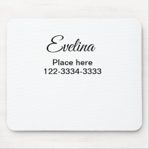 Mousepad Texto simples mínimo adicione seu nome local cidad