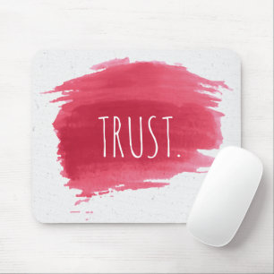 Mousepad Texto TRUST no teclado do mouse de pintura vermelh