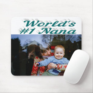 Mousepad Texto verde da foto da Nana