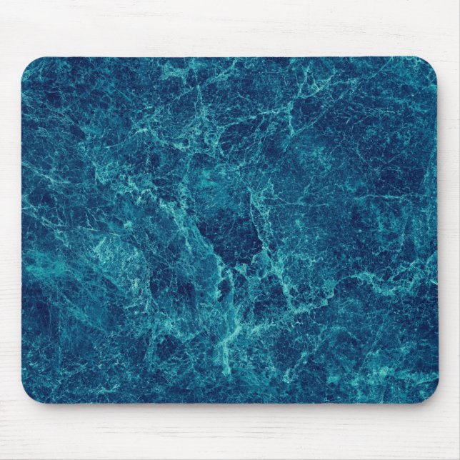 Mousepad Textura azul escura de mármore (Frente)