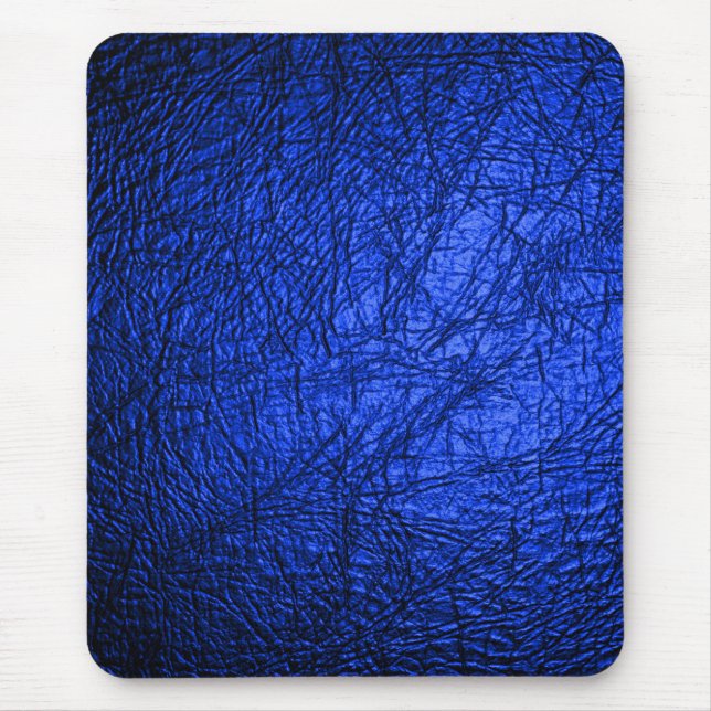 Mousepad Textura Azul Moderna De Couro Azul (Frente)