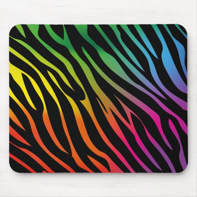 Mousepad Textura colorida da zebra (Frente)