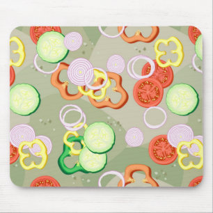 Mousepad Textura com fatias de vegetais