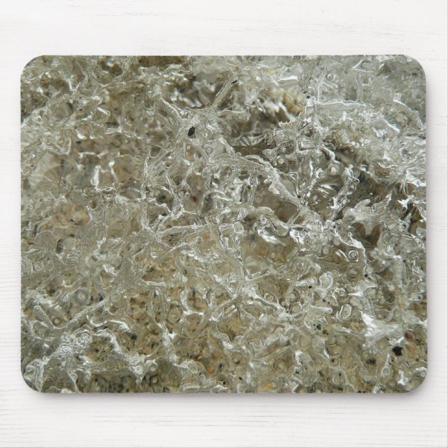Mousepad Textura de Abstrato de gelo glacial (Frente)