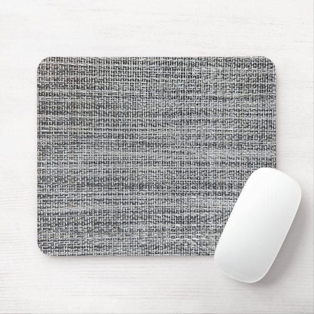 Mousepad Textura de Canvas pretas e prateadas (Com mouse)