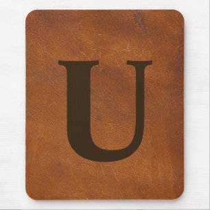 Mousepad Textura de couro de Brown do falso