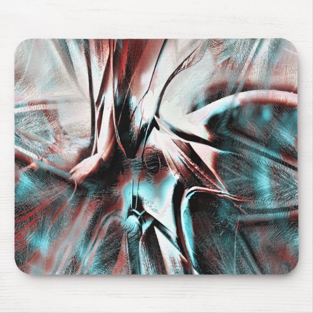 Mousepad textura de garoa cinzenta vermelha a azul (Frente)