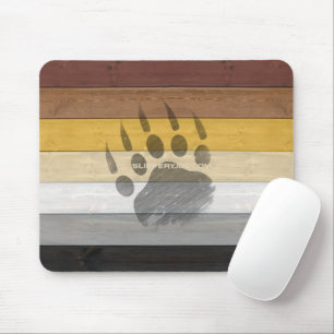Mousepad textura de madeira do chão da bandeira do Orgulho