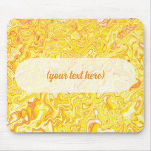 Mousepad Textura de mármore amarelo limão mel Abstrato Líqu