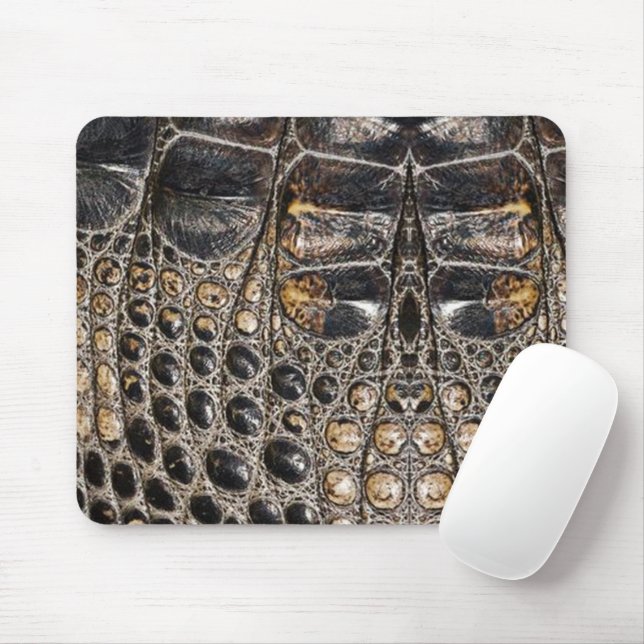 Mousepad Textura de Pele de Alligador Brown American (Com mouse)