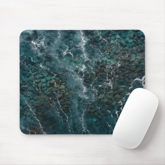 Mousepad Textura de Rocha do Oceano Profundo (Com mouse)