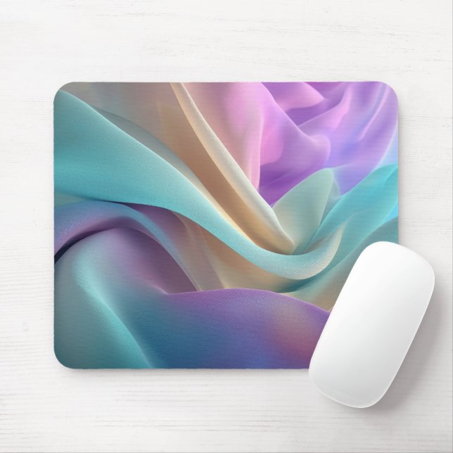 Mousepad Textura de Tecido Abstrato em Tons Pastéis (Com mouse)
