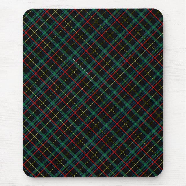 Mousepad Textura de xadrez com fundo preto-25774 (Frente)