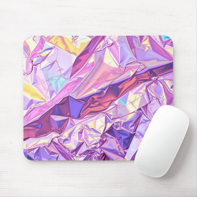 Mousepad Textura Holográfica Iridescente (Com mouse)
