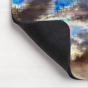 Mousepad Textura manchada azul e castanha numa lenhosa áspe