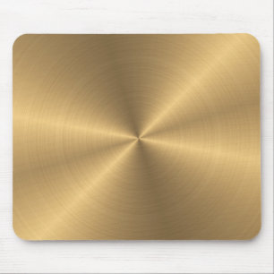 Mousepad Textura radial metálica Dourado personalizada