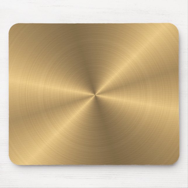 Mousepad Textura radial metálica Dourado personalizada (Frente)