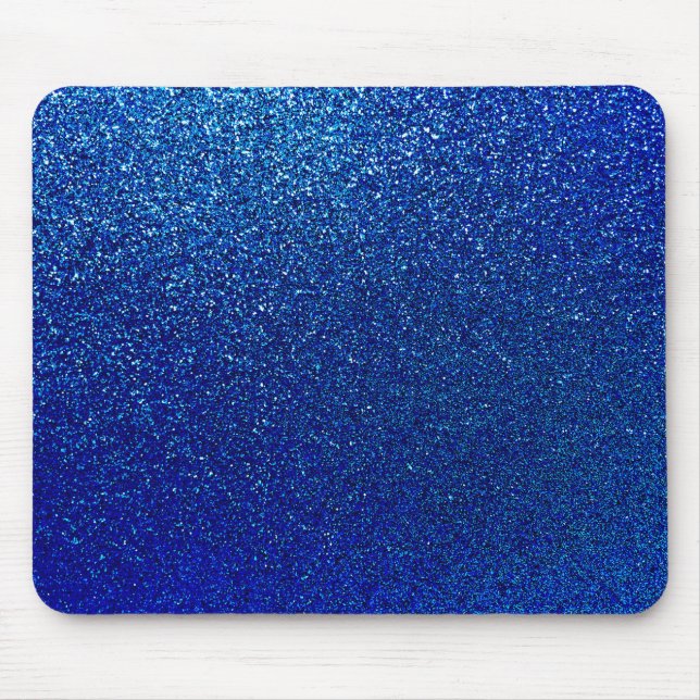 Mousepad Textura Sparkle Azul de Fundo Azul Faux (Frente)