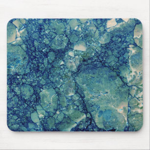 Mousepad Textura Verde Azul de Mármore Verde