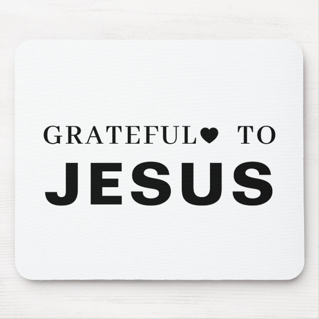 Mousepad Thank You Jesus Modern Christian Faith Heart (Frente)