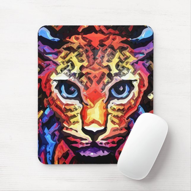 Mousepad That Colorful Leopard Look  (Com mouse)