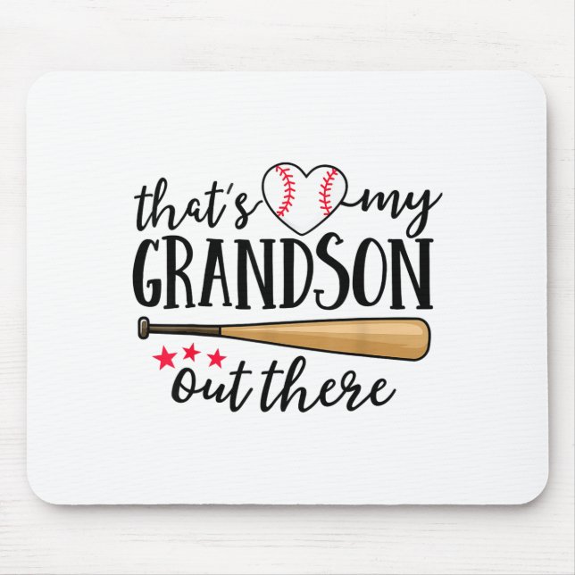 Mousepad That's My Grandson Out There Baseball Grandma Squa (Frente)