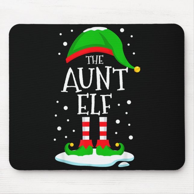 Mousepad The Aunt Elf Christmas Family Matching Xmas Auntie (Frente)