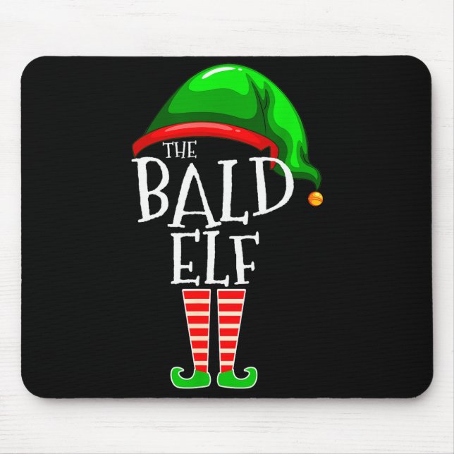 Mousepad The Bald Elf Family Matching Group Christmas Gift  (Frente)